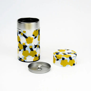 茶缶｜梅柄｜手染め和紙 茶筒 日本製｜幸せの文様シリーズ 【 Fuwa Market オリジナル 】 Fuwa Market