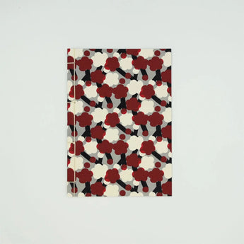 和綴じノート｜A5｜梅柄｜手染め和紙 ノート 文房具 日本製｜幸せの文様 【 Fuwa Market オリジナル 】 Fuwa Market