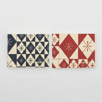 蛇腹筆記本 | 色紙夾 紅 / 青 | 和紙 筆記用紙 | 廣原(はいばら) 廣原