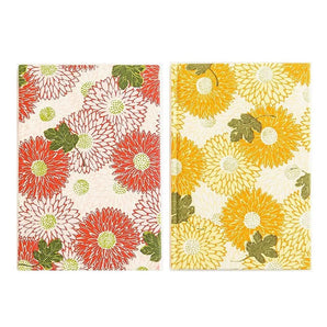 諾特 重陽桿 赤色 / 黃色 | 日本製 花桿 千代紙 筆記帳 | 俳原(はいばら) 俳原