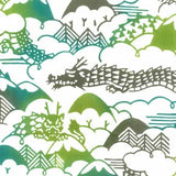 手拭 | 龍之山遊玩布 | 絲綢100% | 梨園染 注染 | 戶田屋商店 戶田屋商店（梨園染）