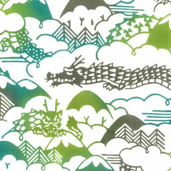 手拭 | 龍之山遊玩布 | 絲綢100% | 梨園染 注染 | 戶田屋商店 戶田屋商店（梨園染）