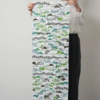 手拭 | 龍之山遊玩布 | 絲綢100% | 梨園染 注染 | 戶田屋商店 戶田屋商店（梨園染）