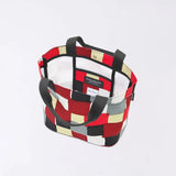 トートバッグ（横型）｜市松柄｜手染め生地 帆布 綿100% コットン バッグ 日本製｜京都職人仕上げ 【 Fuwa Market オリジナル 】 Fuwa Market