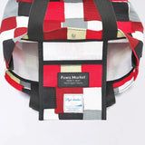 トートバッグ（横型）｜市松柄｜手染め生地 帆布 綿100% コットン バッグ 日本製｜京都職人仕上げ 【 Fuwa Market オリジナル 】 Fuwa Market