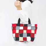 トートバッグ（横型）｜市松柄｜手染め生地 帆布 綿100% コットン バッグ 日本製｜京都職人仕上げ 【 Fuwa Market オリジナル 】 Fuwa Market