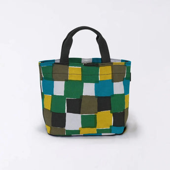 トートバッグ（横型）｜市松柄｜手染め生地 帆布 綿100% コットン バッグ 日本製｜京都職人仕上げ 【 Fuwa Market オリジナル 】 Fuwa Market