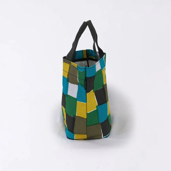 トートバッグ（横型）｜市松柄｜手染め生地 帆布 綿100% コットン バッグ 日本製｜京都職人仕上げ 【 Fuwa Market オリジナル 】 Fuwa Market