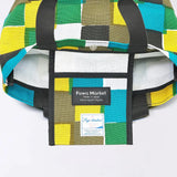 トートバッグ（横型）｜市松柄｜手染め生地 帆布 綿100% コットン バッグ 日本製｜京都職人仕上げ 【 Fuwa Market オリジナル 】 Fuwa Market