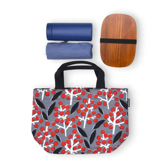 トートバッグ（横型）｜南天柄｜手染め生地 帆布 綿100% コットン バッグ 日本製｜京都職人仕上げ 【 Fuwa Market オリジナル 】 Fuwa Market