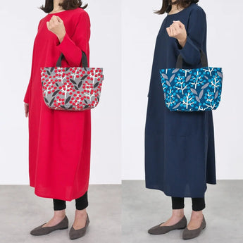 トートバッグ（横型）｜南天柄｜手染め生地 帆布 綿100% コットン バッグ 日本製｜京都職人仕上げ 【 Fuwa Market オリジナル 】 Fuwa Market