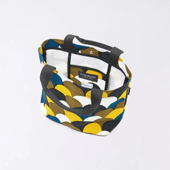 トートバッグ（横型）｜青海波柄｜手染め生地 帆布 綿100% コットン バッグ 日本製｜京都職人仕上げ 【 Fuwa Market オリジナル 】 Fuwa Market