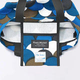 トートバッグ（横型）｜青海波柄｜手染め生地 帆布 綿100% コットン バッグ 日本製｜京都職人仕上げ 【 Fuwa Market オリジナル 】 Fuwa Market