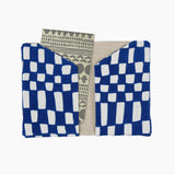 吉祥染布帆布｜名刺套｜變わり市松 納戸色｜Neivy