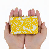 よつめ染布舎 名刺入れ  無量花 山吹 黄色 イエロー
