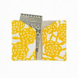 吉津染布舖 刺繡名牌 卡其色 無量花 山吹 黃色 黃色