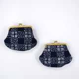 よつめ染布舎 がま口 SASHIKO 青黛