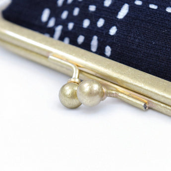 よつめ染布舎 がま口 SASHIKO 青黛