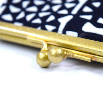 よつめ染布舎 がま口 SASHIKO 民布 青黛