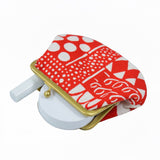 よつめ染布舎 がま口 SASHIKO 花布 赤