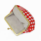 よつめ染布舎 がま口 SASHIKO 花布 赤