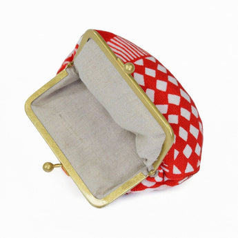 吉津染布 舌頭SASHIKO 花布 紅色