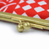 吉津染布 舌頭SASHIKO 花布 紅色