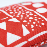 吉津染布 舌頭SASHIKO 花布 紅色