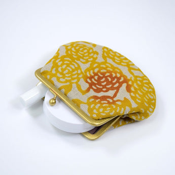 よつめ染布舎 がま口 SASHIKO 無量花 山吹