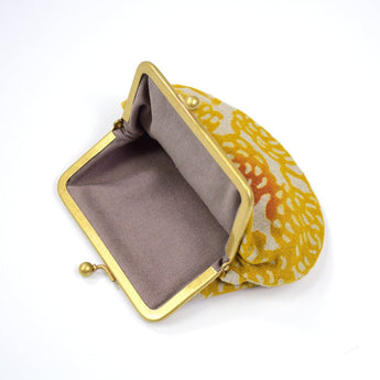 Yotsume染布筒 Gamakuchi SASHIKO 無量花 山吹