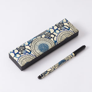 Yuzen Japanese Paper Pen Case & Pen Set BK-4, No20, Japanese Pattern, Shogado