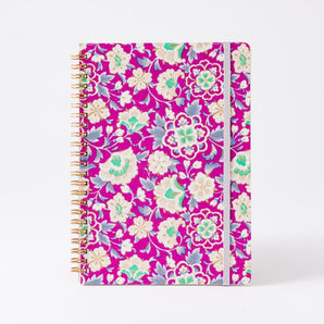 YUZEN PAPER RING NOTEBOOK A5 SIZE GARDEN3 JAPANESE PATTERN SHOGADO