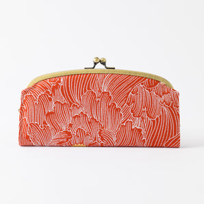 Japanese Pattern Gamaguchi-Long Wallet Japanese Modern, Showa-Retro (Red) Yamono-Yakaya