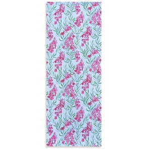 Kyoto (hand-printed) tenugui hand towel, three-leaf azalea and weeping willow x kame-nozoki color, Miyako-modan