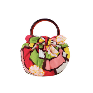 Furoshiki Bag 70cm w/Ring｜Cherry Blossom Pattern Modern Girl｜Organic Cotton｜Musubi