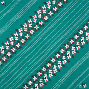 Furoshiki 90cm｜Takehisa Yumeji: Four Leaves and Dokudami Green｜100% Cotton｜Musubi