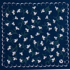 Furoshiki 90cm｜Yumeji Takehisa Yuri Navy｜100% cotton｜Musubi