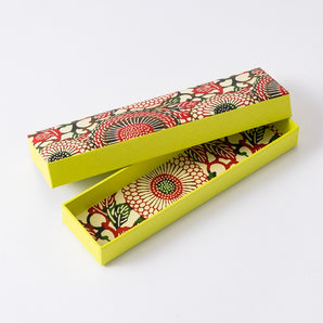 Yuzen Washi pen case & pen set G-4, No12, Japanese Pattern SHOGADO
