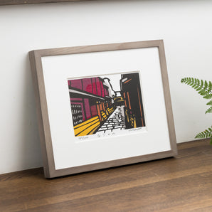 Hand-printed woodblock print | Gion (Gion)| by Kenji Takenaka | Kyoto Interior Art | Takezasa-do