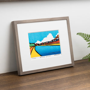 Hand Printed Woodblock Prints | Kamogawa River | by Kenji Takenaka | Kyoto Interior Art | Takezasa-do