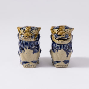 Mini Shisa Pair Set | Ceramic Ornament | Okinawa Shimanone