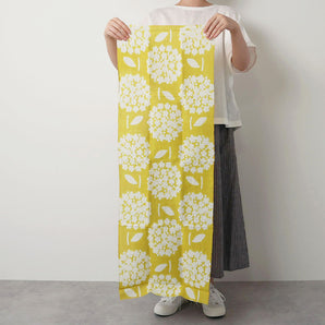 Cotton Linen Tenugui Towel, Round Small Flower, Spicy