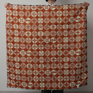 Musubi｜100cm, Isago design, double-sided, pine, iron / red