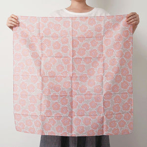 Fuwari cotton furoshiki (wrapping cloth), medium size, plum and flower pattern