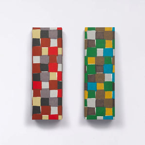 Pen Case｜Checkered pattern｜Hand-dyed Washi writing brush box Made in Japan｜Fuwa Market Original