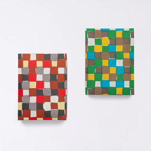 Paste Box Case｜Checkered pattern｜Hand-dyed Washi writing brush case Made in Japan｜Fuwa Market Original