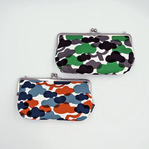 Kyoto Craftsman Finishing｜Pattern of Happiness Coin Purse (Horizontal / Small) Pine｜Hand-Dyed Fabric Japanese Wallet Pouch｜Hanpu 100% Cotton