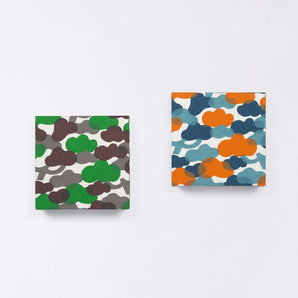 Notepad｜Pine tree pattern｜Hand-dyed Japanese paper block notepad made in Japan｜Fuwa Market Original】Happy design series stationery