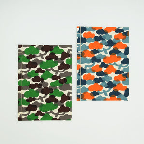 Japanese Binding Notebook｜A5｜Pine tree pattern｜Hand-dyed Japanese paper, notebook, stationery, made in Japan｜Fuwa Market Original