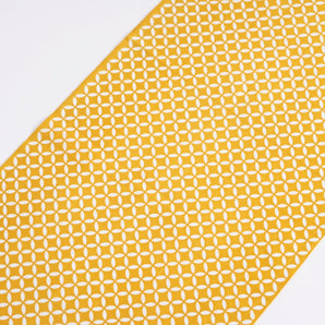 Tenugui Hand Towel｜100% Cotton｜Cotton｜Note-dyeing｜Shippo pattern yellow｜Kamawanu
